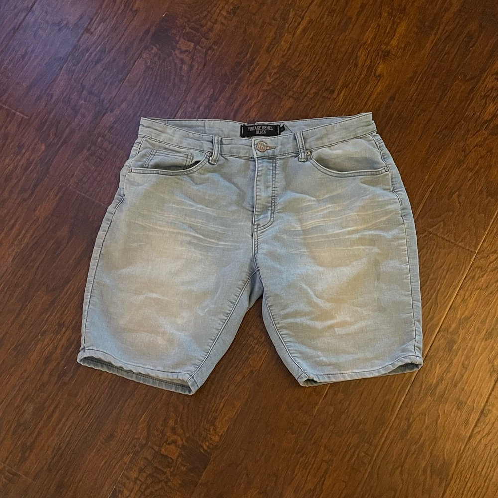 Vintage Genes Black Men’s Blue Denim Shorts